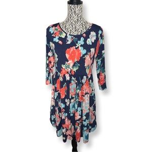 HoneyMe Floral Criss Cross Back Dress